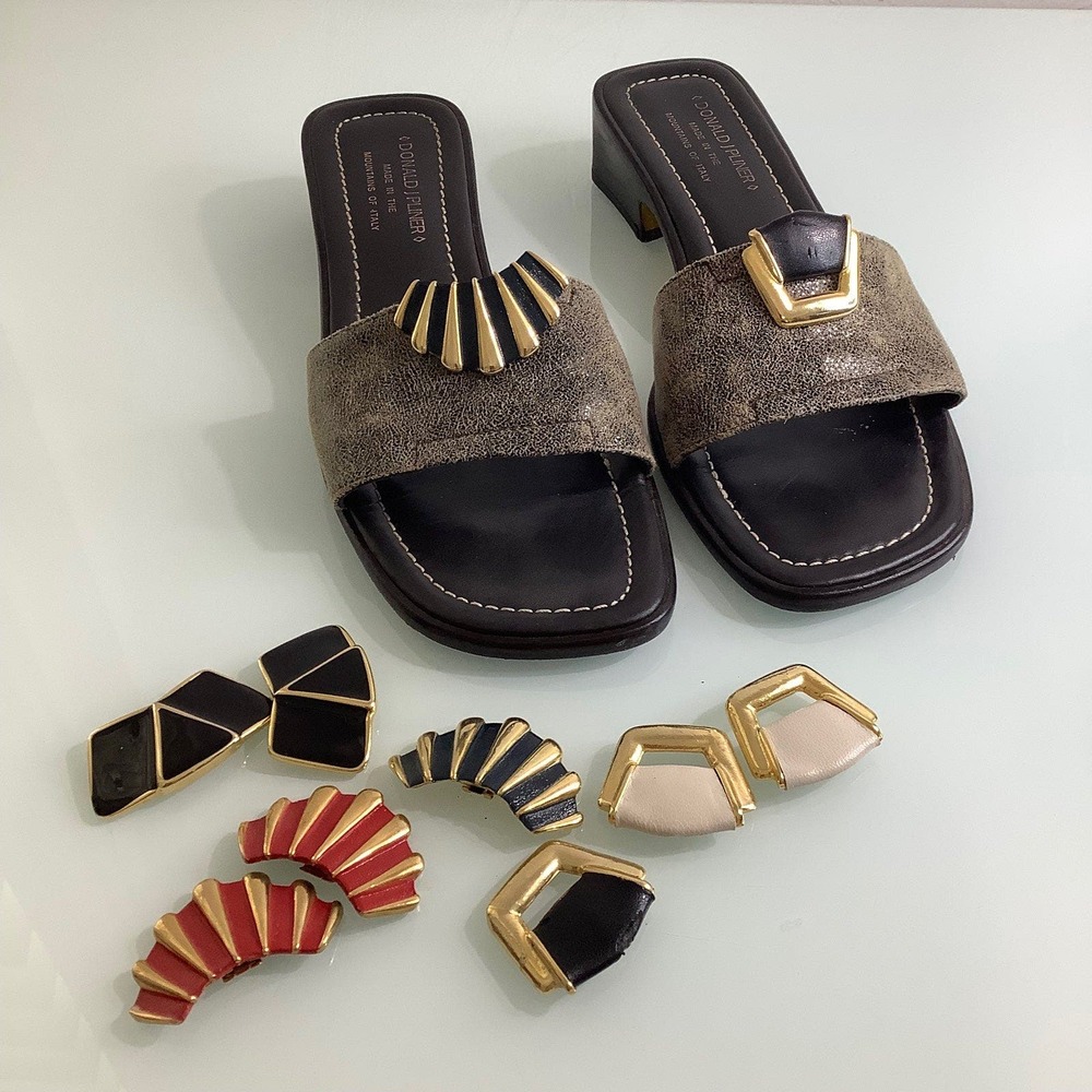 Vintage Art Deco Shoe Clips by Bluette made in France 5 pairs Shoes not included